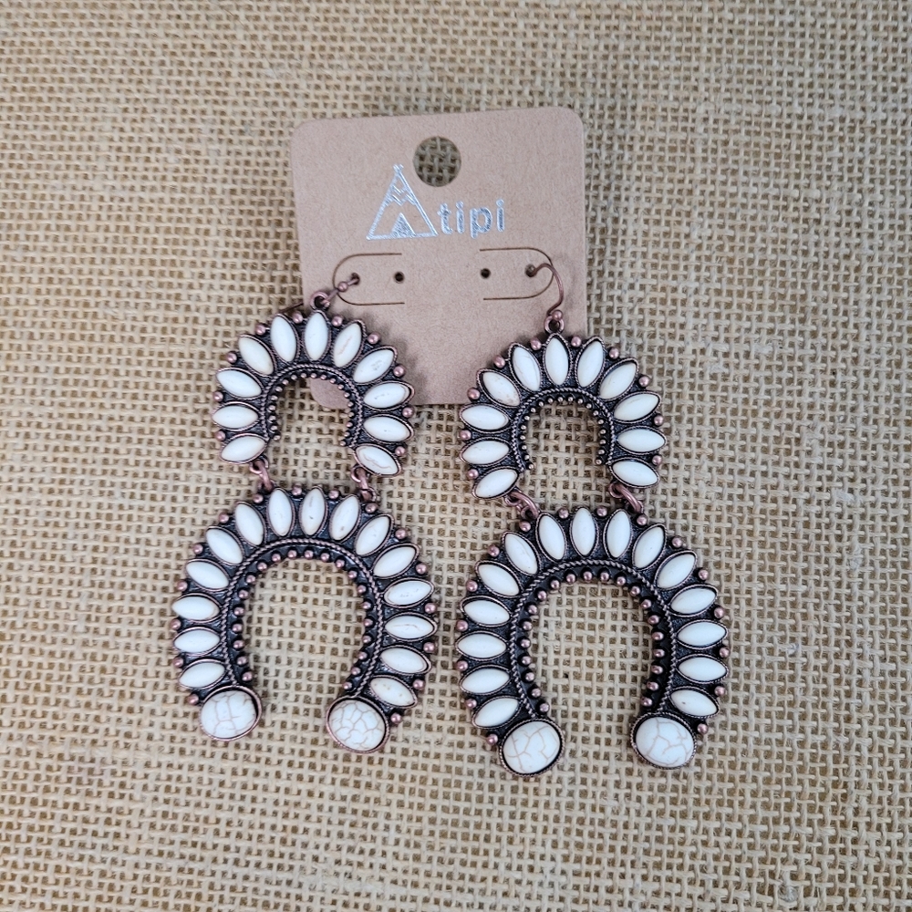 Western Double Horseshoe Earrings